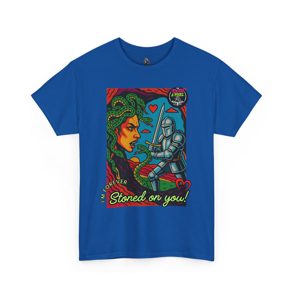 Tooth and Pixel- Valentine's Medusa Tee — "Stoned on You" Graphic T-Shirt