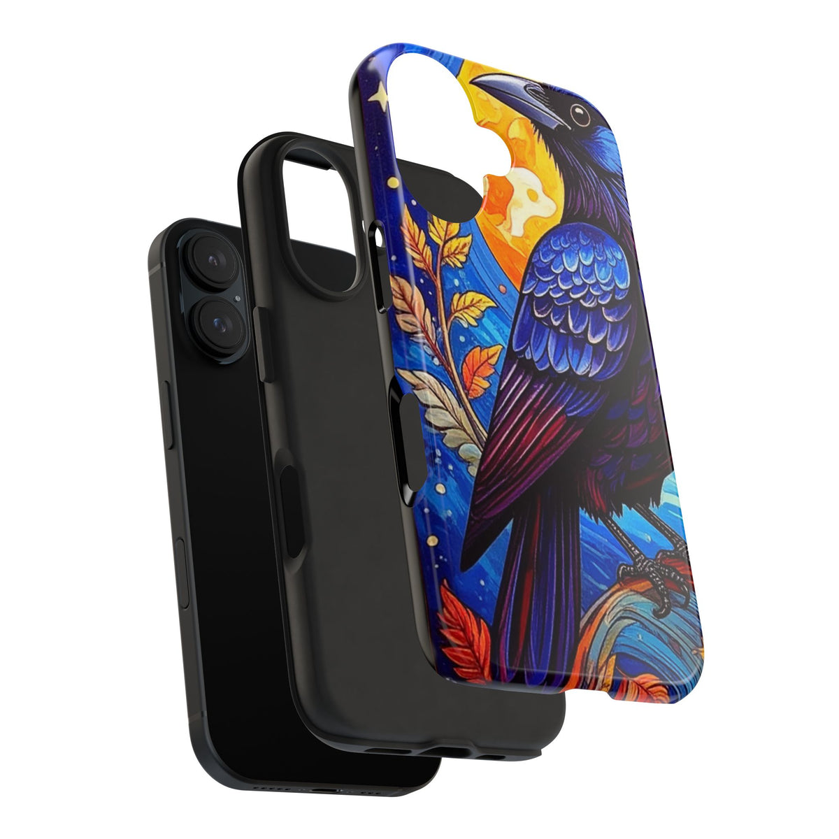 Purple Gothic Raven Phone Case — Moonlight Raven Design
