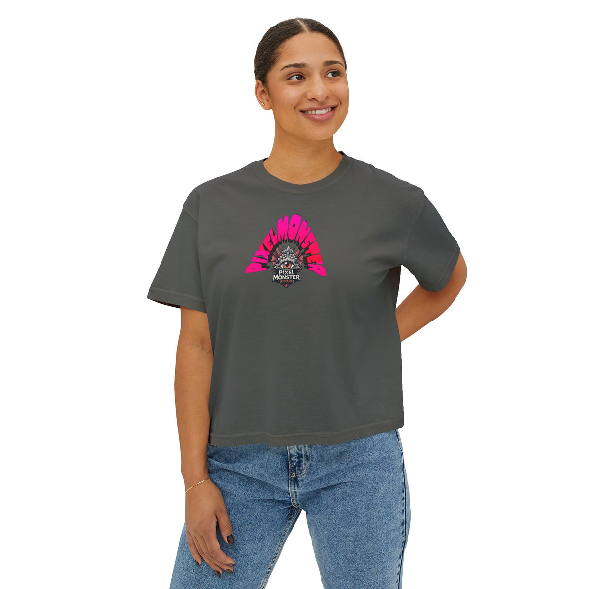 T&P- Whimsical Beach Life Women's Boxy Tee — Funny Scary Sea Creatures Vacation Shirt