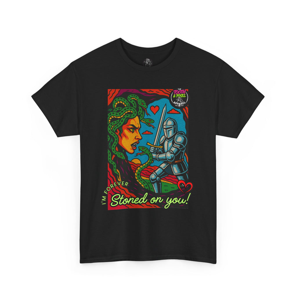 Tooth and Pixel- Valentine's Medusa Tee — "Stoned on You" Graphic T-Shirt