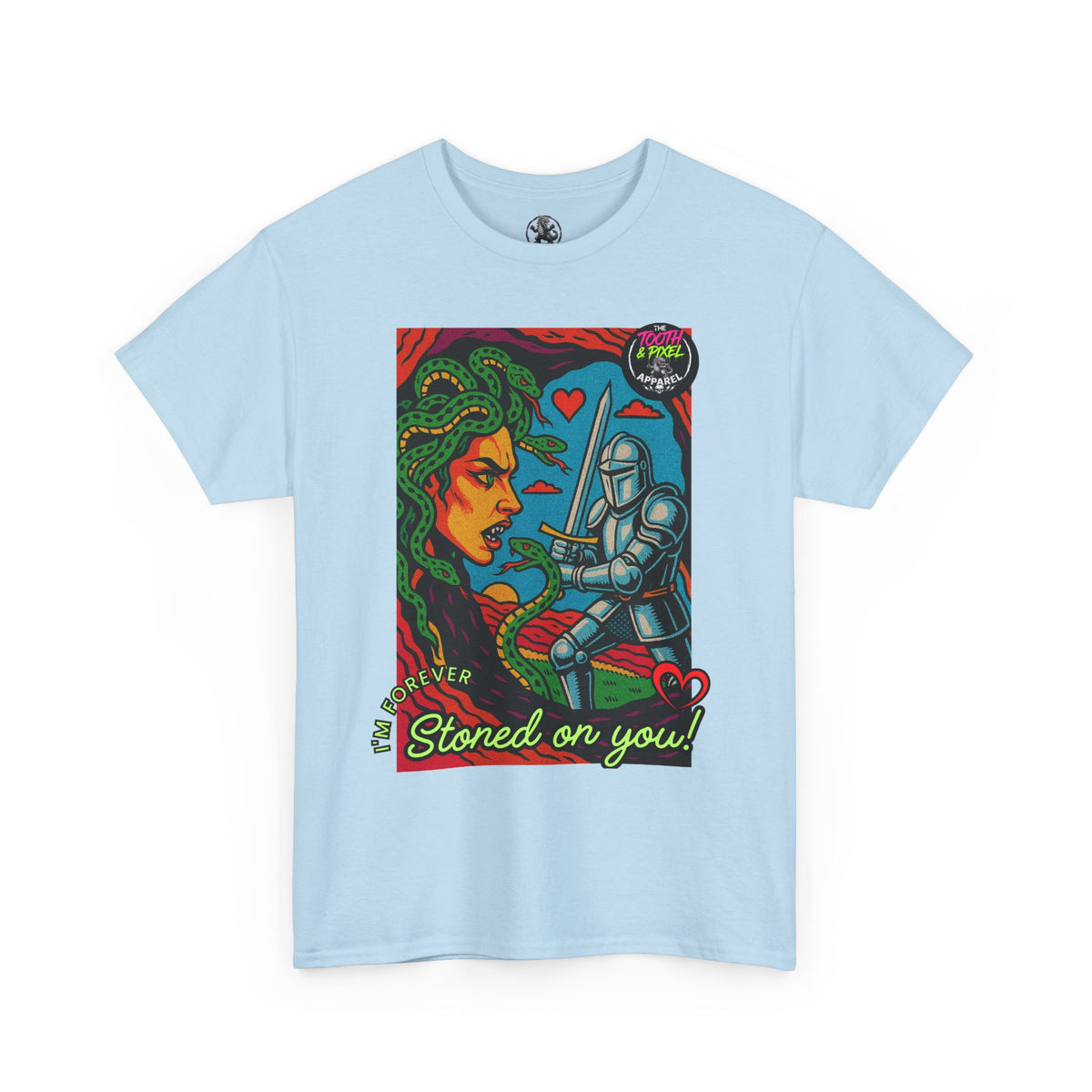 Tooth and Pixel- Valentine's Medusa Tee — "Stoned on You" Graphic T-Shirt