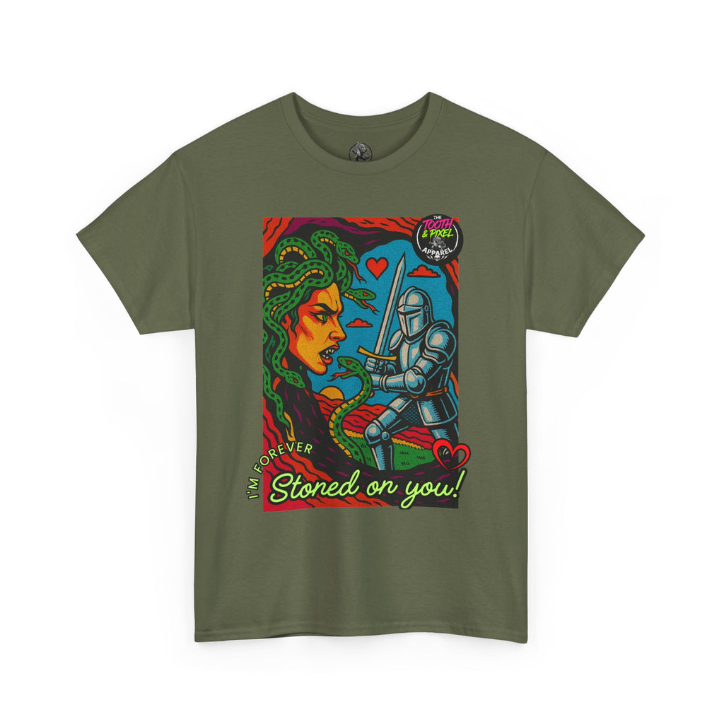 Tooth and Pixel- Valentine's Medusa Tee — "Stoned on You" Graphic T-Shirt