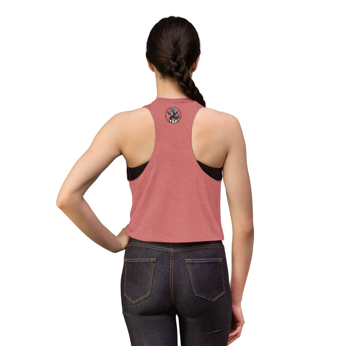 Tooth and Pixel- 'Kraken's Surf Shop'— Neon Neo punk surf, Shark, Monster Graphic Women's Crop Top.