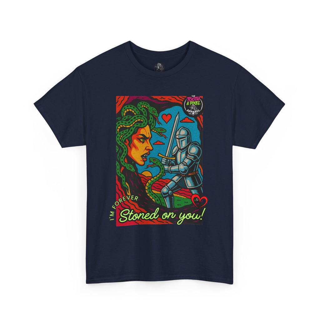 Tooth and Pixel- Valentine's Medusa Tee — "Stoned on You" Graphic T-Shirt