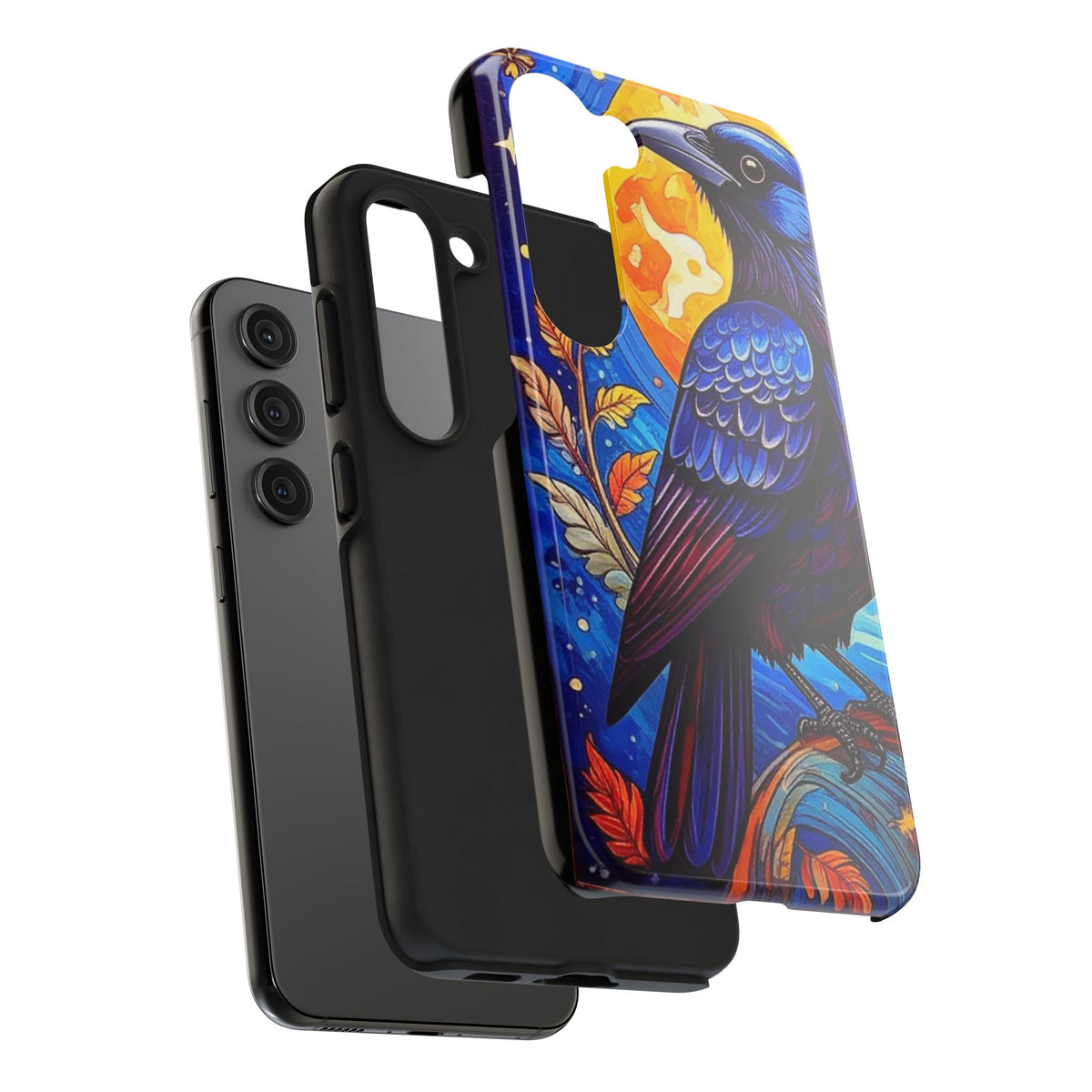 Purple Gothic Raven Phone Case — Moonlight Raven Design