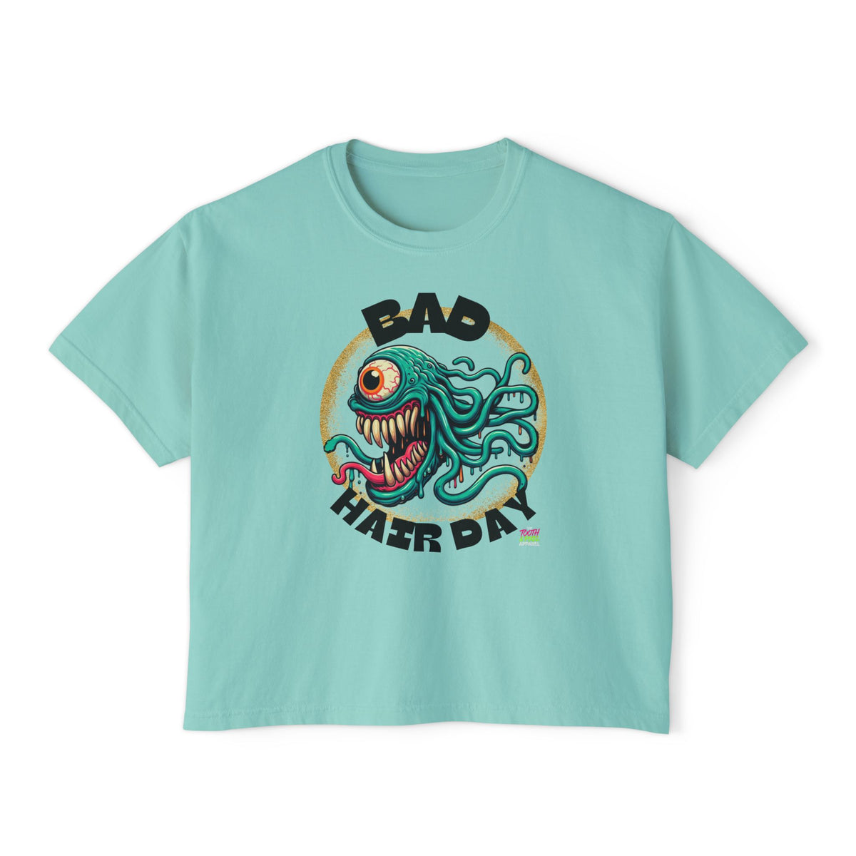 T&P-"Bad Hair Day"- Whimsical Monster- Women's Boxy Tee