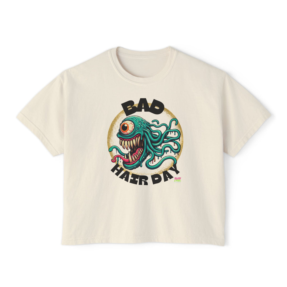 T&P-"Bad Hair Day"- Whimsical Monster- Women's Boxy Tee