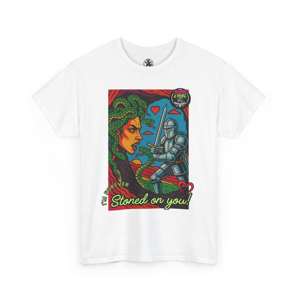 Tooth and Pixel- Valentine's Medusa Tee — "Stoned on You" Graphic T-Shirt