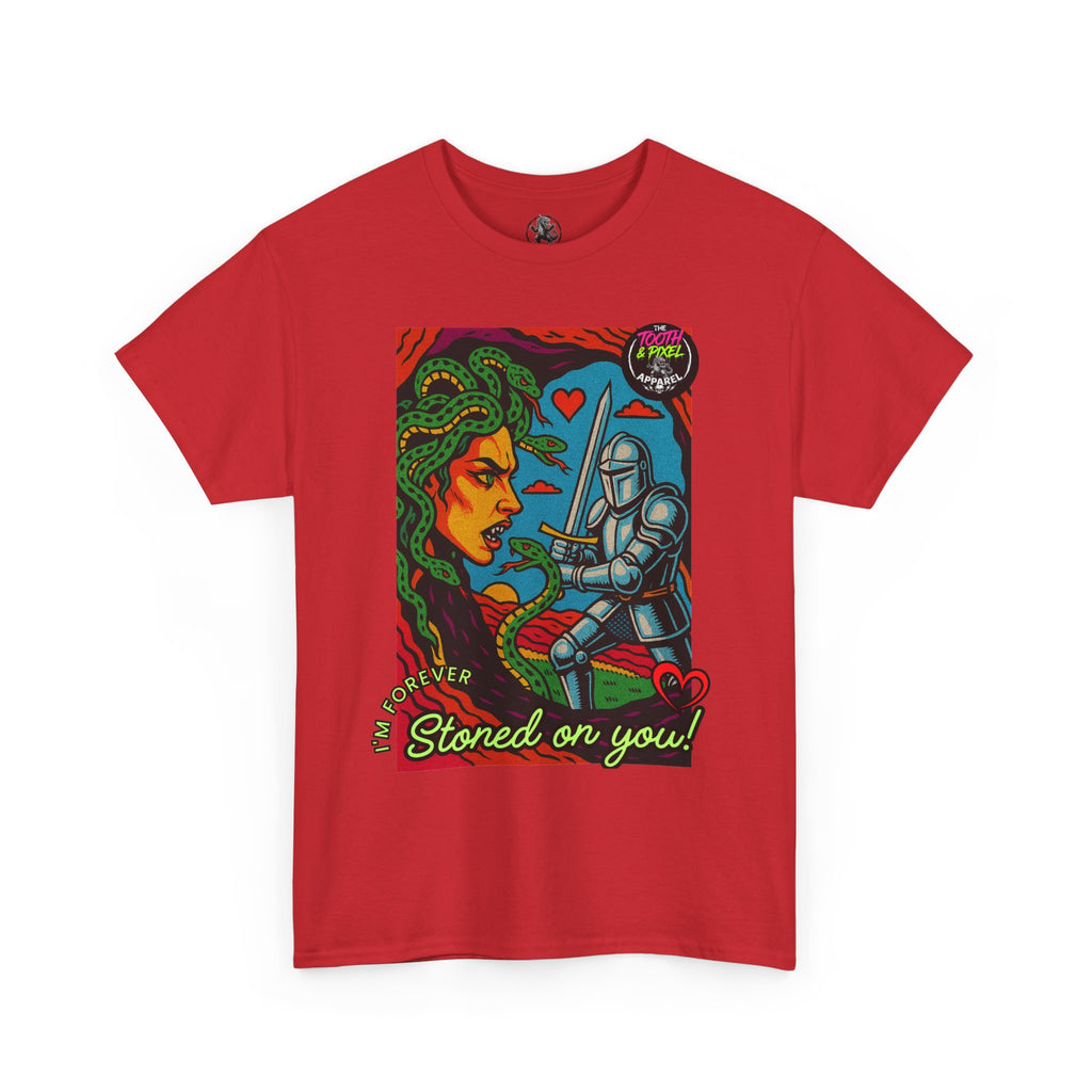 Tooth and Pixel- Valentine's Medusa Tee — "Stoned on You" Graphic T-Shirt