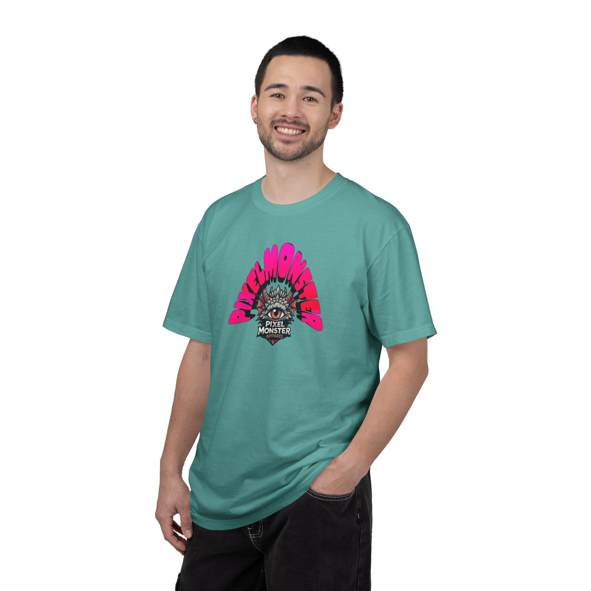 Tooth and Pixel- Funny Whimsical Beach Life T-Shirt — Retro Monster Surf Graphic Tee
