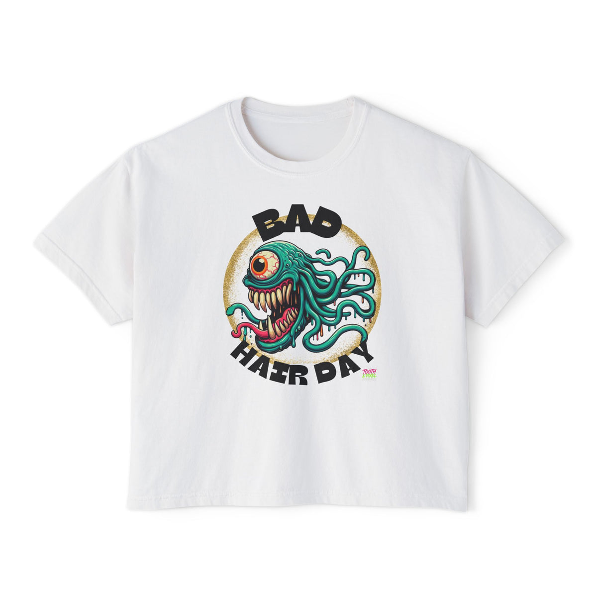 T&P-"Bad Hair Day"- Whimsical Monster- Women's Boxy Tee