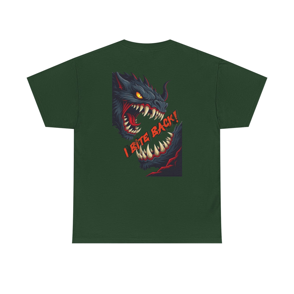 Monster Bite Graphic Tee — Fierce Dragon Back Print