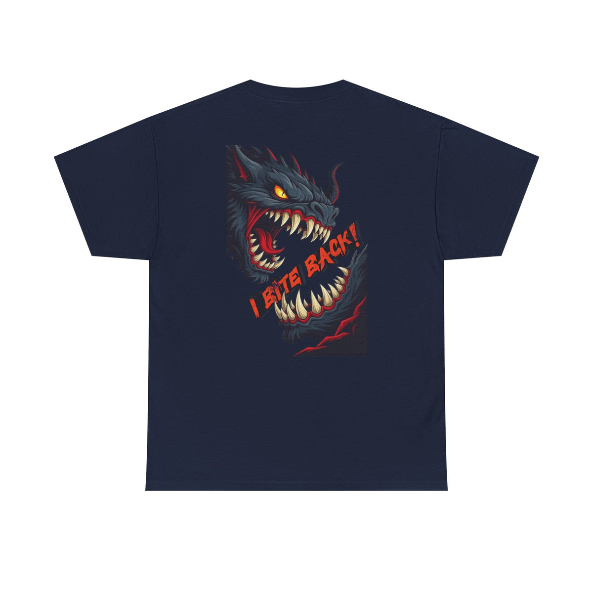 Monster Bite Graphic Tee — Fierce Dragon Back Print