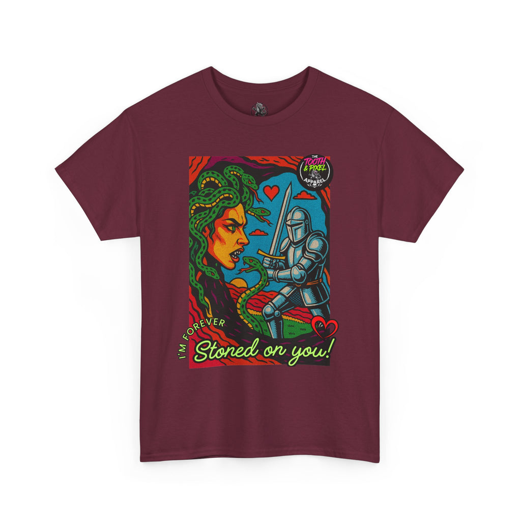 Tooth and Pixel- Valentine's Medusa Tee — "Stoned on You" Graphic T-Shirt