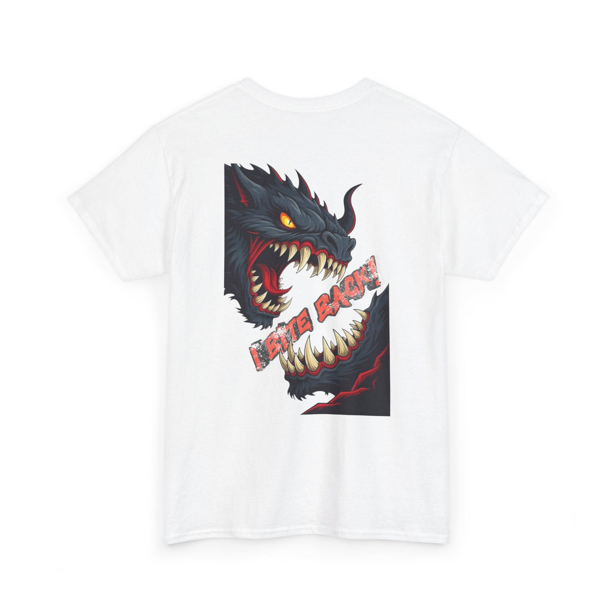 Monster Bite Graphic Tee — Fierce Dragon Back Print
