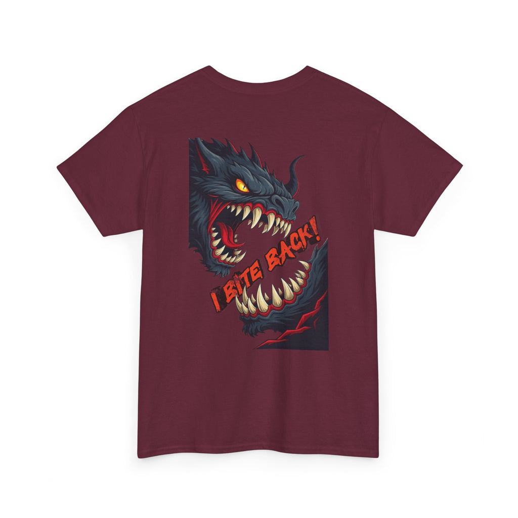 Monster Bite Graphic Tee — Fierce Dragon Back Print