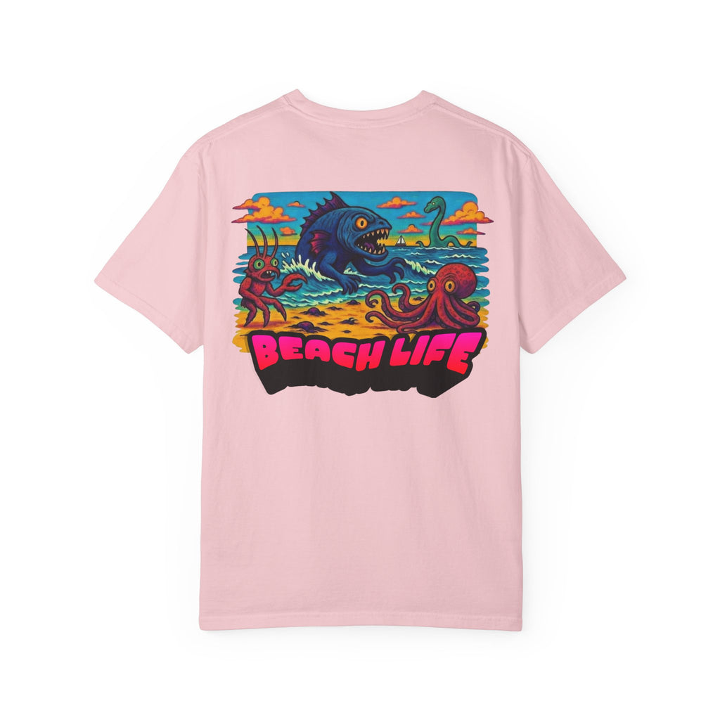 Tooth and Pixel- Funny Whimsical Beach Life T-Shirt — Retro Monster Surf Graphic Tee