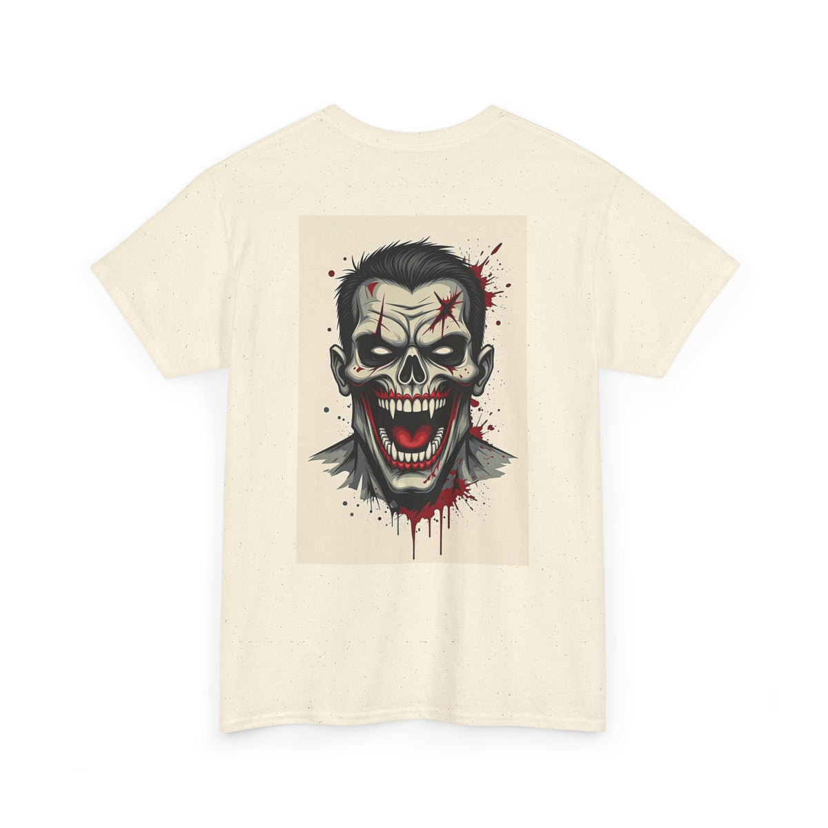 Gangland Vampire with Pixel Monster pocket logo T‑Shirt — Retro Gothic Vampire Streetwear Tee