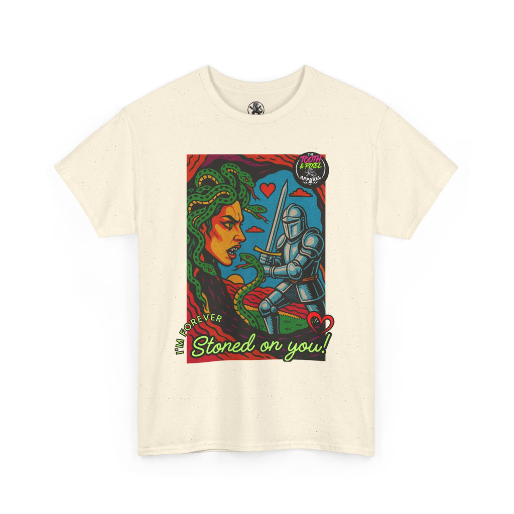 Tooth and Pixel- Valentine's Medusa Tee — "Stoned on You" Graphic T-Shirt