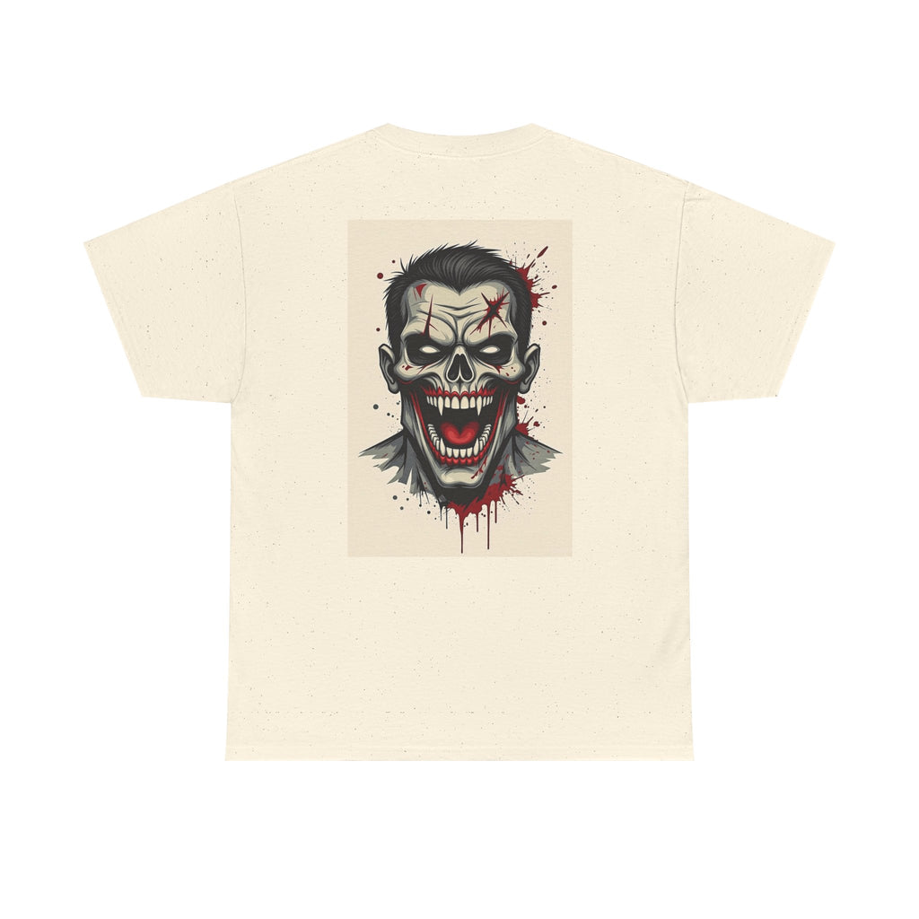 Gangland Vampire with Pixel Monster pocket logo T‑Shirt — Retro Gothic Vampire Streetwear Tee