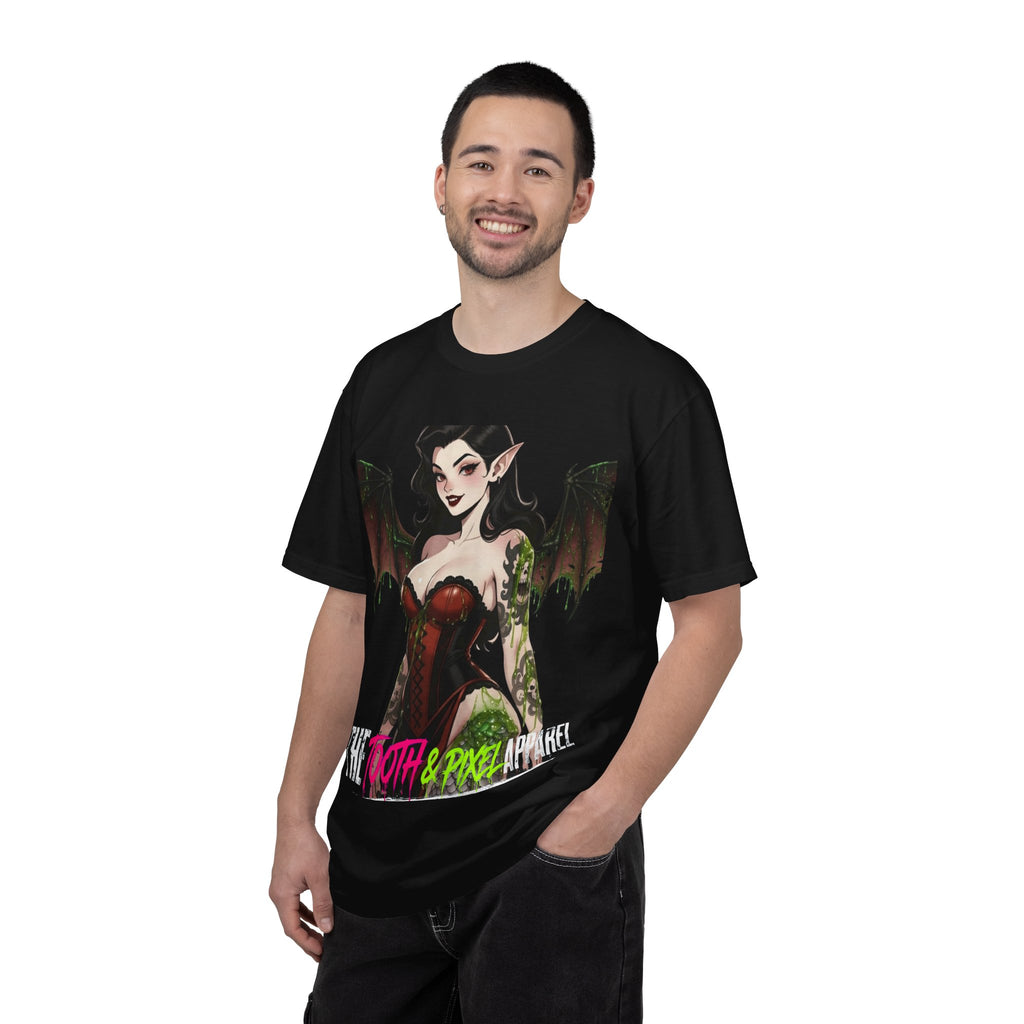T&P- Slimey Vampire Pixie Black T-Shirt- Unisex style goth fashion wear.