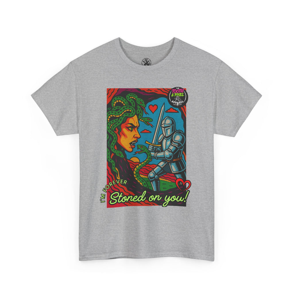 Tooth and Pixel- Valentine's Medusa Tee — "Stoned on You" Graphic T-Shirt