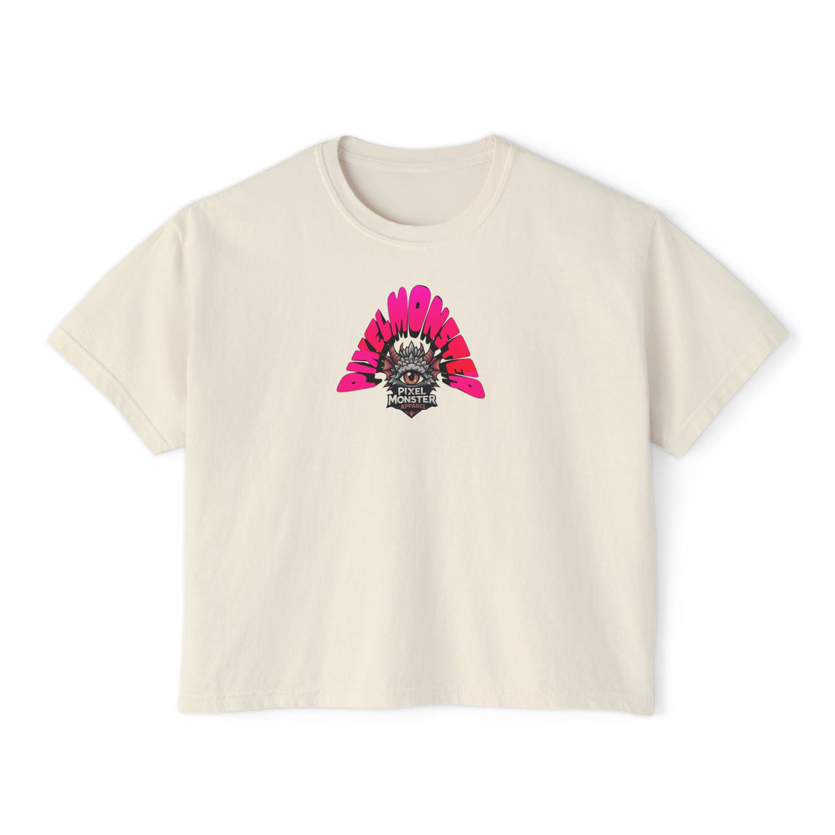 T&P- Whimsical Beach Life Women's Boxy Tee — Funny Scary Sea Creatures Vacation Shirt