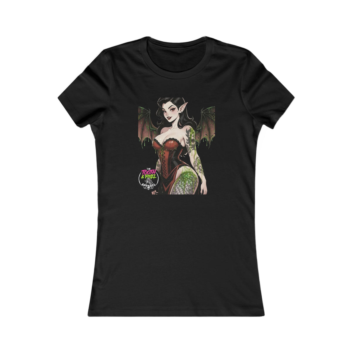 Tooth and Pixel- Slimey- Vampire Pixie Graphic Tee — Gothic Pinup Women