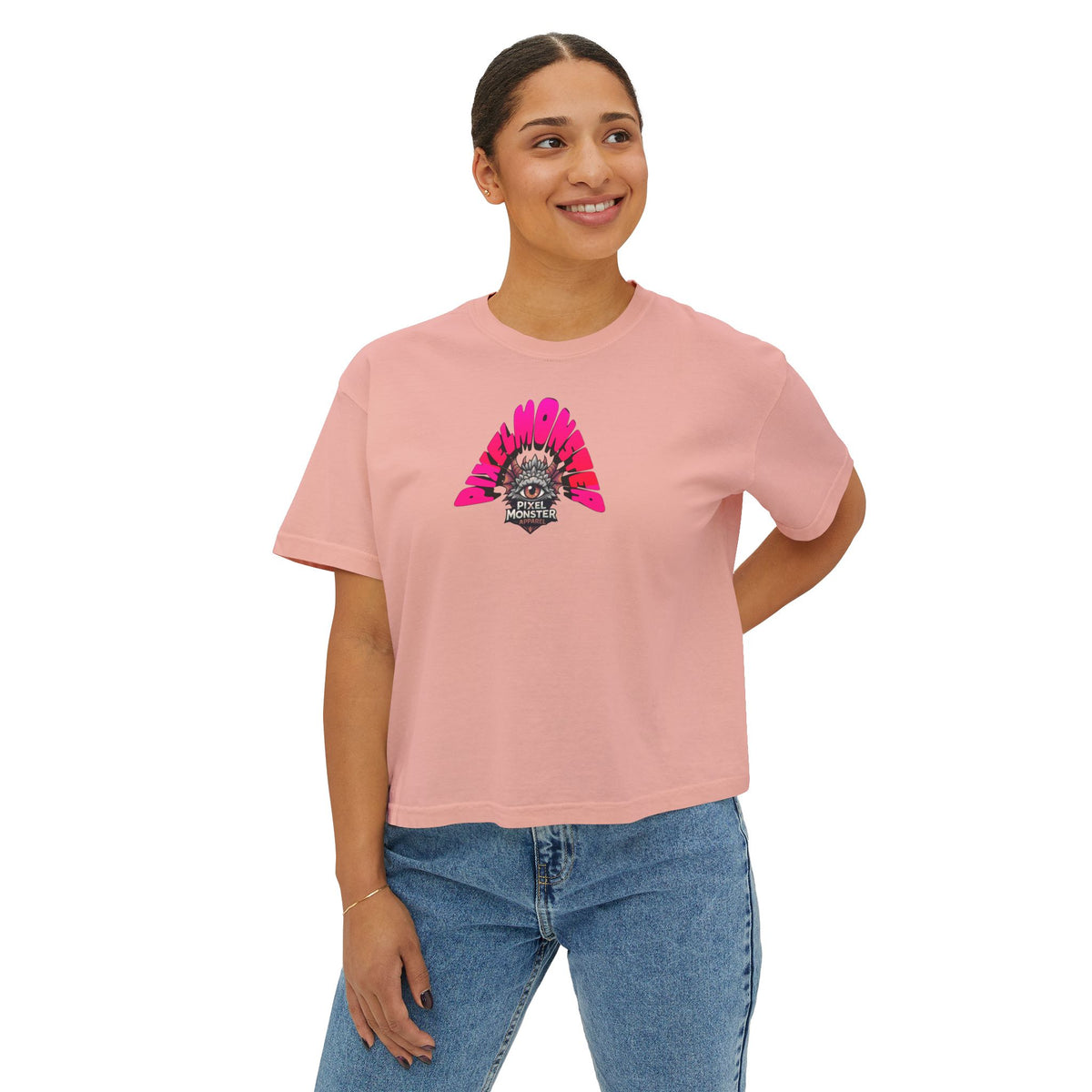 T&P- Whimsical Beach Life Women's Boxy Tee — Funny Scary Sea Creatures Vacation Shirt